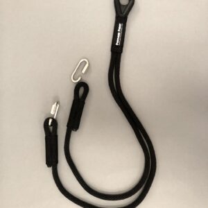 Black dinghy bridle with two stainless steel long links